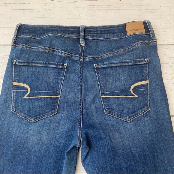 American Eagle Dark Wash Super Hi Rise Jeggings - Picture 3 of 11